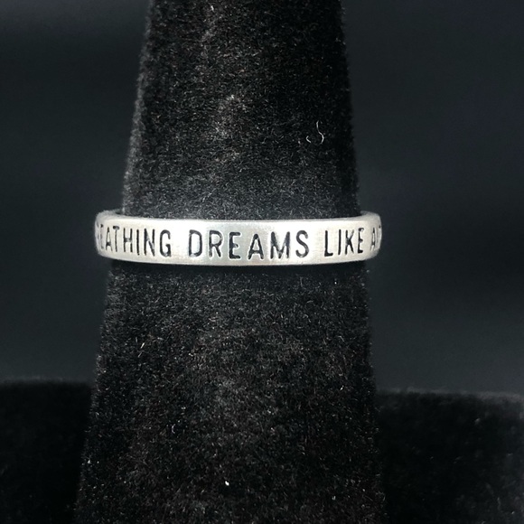 Sugarboo & CO 925 Sterling Silver Stackable “Breathing Dreams Like Air” Ring - Picture 6 of 11